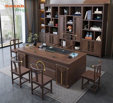 Bàn ghế phòng trà phong cách Á Đông chất lượng và cá tính BGN 004