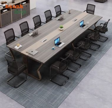 Bàn hội nghị văn phòng hiện đại – Kết hợp giữa sắt và gỗ-BHS 011