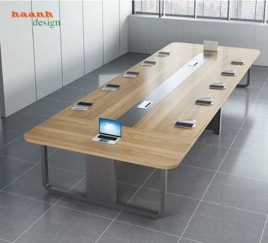 Bàn Họp Chân Sắt Đẹp Kết Hợp Mặt Gỗ MDF Chống Ẩm Cao Cấp-BHS 016