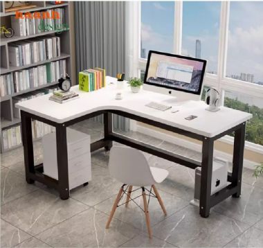 Mẫu bàn làm việc chân sắt mặt gỗ, phù hợp xu hướng 2025-BLS 008