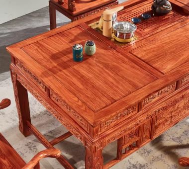 Bàn ghế lãnh đạo gỗ hương chạm tinh xảo đẳng cấp lãnh đạo-BGG 005