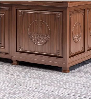 Bàn làm việc lãnh đạo gỗ gõ đỏ – Đẳng cấp quyền uy-BCG 001