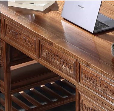 Bàn làm việc lãnh đạo kiểu trung hoa gỗ tự nhiên cổ điển-BGG 006