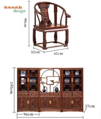 Mẫu bàn làm việc gỗ đẹp phong cách Á Đông sang trọng-BCG 002
