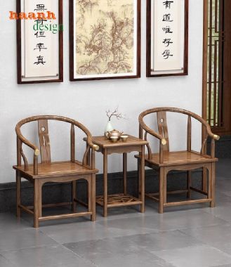 Bàn ghế phòng thờ gỗ tự nhiên-Tôn nghiêm không gian tâm linh-BTH 013
