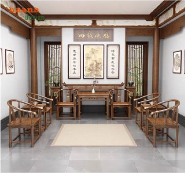 Bàn ghế phòng thờ gỗ tự nhiên-Tôn nghiêm không gian tâm linh-BTH 013