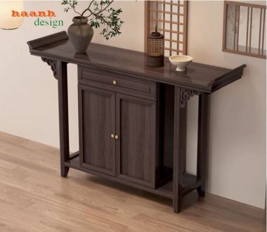 Khám phá các mẫu bàn thờ gia tiên đẹp hai tầng sang trọng-BTH 017