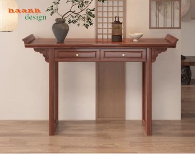 Khám phá các mẫu bàn thờ gia tiên đẹp hai tầng sang trọng-BTH 017