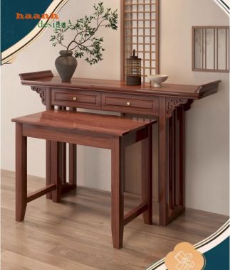 Khám phá các mẫu bàn thờ gia tiên đẹp hai tầng sang trọng-BTH 017