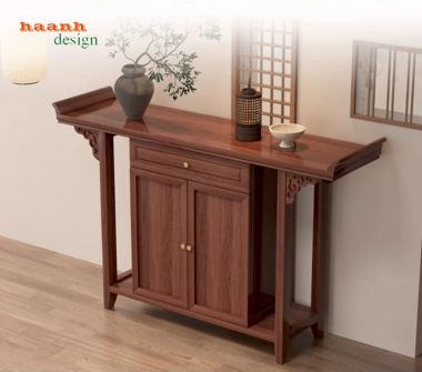 Khám phá các mẫu bàn thờ gia tiên đẹp hai tầng sang trọng-BTH 017