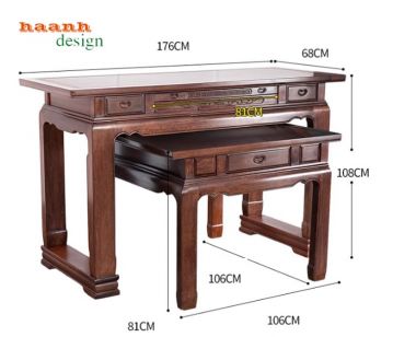 Bàn thờ gỗ đẹp – Giải pháp hoàn hảo cho phòng thờ gia đình-BTH 018