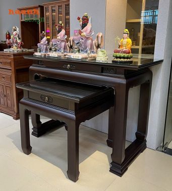 Chọn lựa bàn thờ gia tiên gỗ hai tầng phù hợp-BTH 012