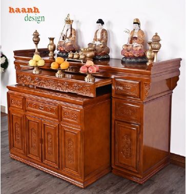 Mẫu bàn thờ gỗ hương đá đẹp – Tinh hoa thờ cúng truyền thống-BTH 014