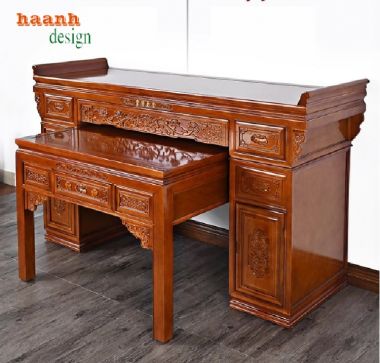Mẫu bàn thờ gỗ hương đá đẹp – Tinh hoa thờ cúng truyền thống-BTH 014