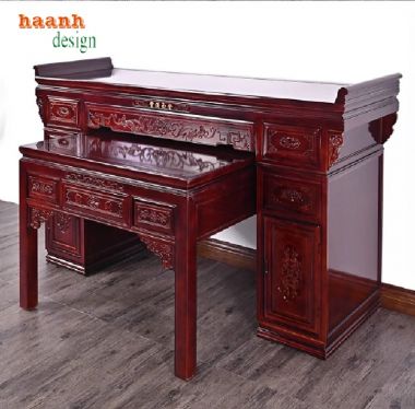 Mẫu bàn thờ gỗ hương đá đẹp – Tinh hoa thờ cúng truyền thống-BTH 014