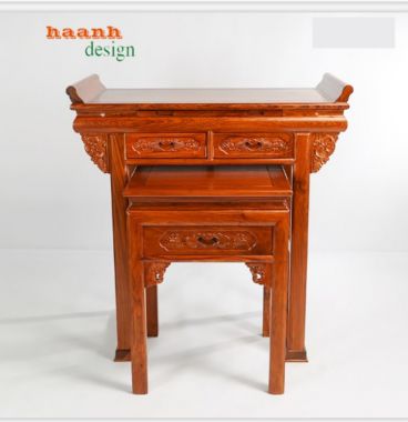 Bàn thờ đời minh giả cổ gỗ tự nhiên BTH 002