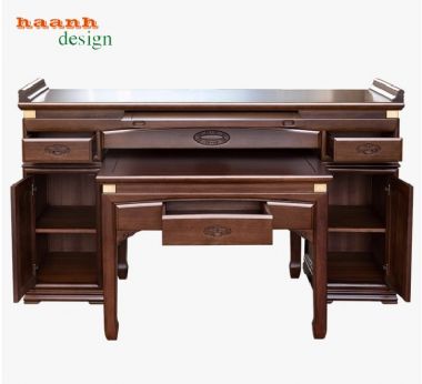 Mẫu bàn thờ Phật và gia tiên giả cổ Trung Quốc hai tầng-BTH 015