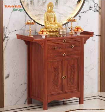 Tủ thờ giả cổ nhiều kích thước, thiết kế gọn - TTG 011