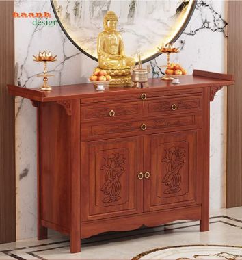 Tủ thờ giả cổ nhiều kích thước, thiết kế gọn - TTG 011