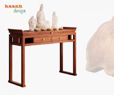 Mẫu bàn thờ Phật đẹp bằng gỗ hương nhập khẩu Nam Phi-BTP 007