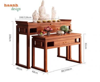 Mẫu bàn thờ Phật đẹp bằng gỗ hương nhập khẩu Nam Phi-BTP 007