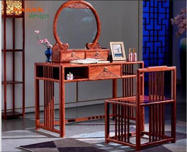 Mẫu bàn gỗ trang điểm đẹp bằng gỗ hương, gỗ gõ tự nhiên -BTD 006