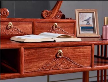 Mẫu bàn gỗ trang điểm đẹp bằng gỗ hương, gỗ gõ tự nhiên -BTD 006