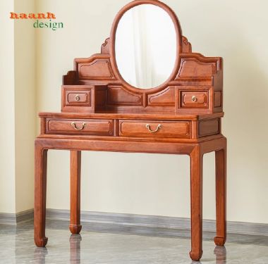 Mẫu bàn phấn gỗ tự nhiên phong cách giả cổ Trung Quốc cao cấp-BTD 005