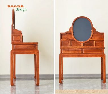 Mẫu bàn phấn gỗ tự nhiên phong cách giả cổ Trung Quốc cao cấp-BTD 005