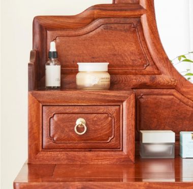 Mẫu bàn phấn gỗ tự nhiên phong cách giả cổ Trung Quốc cao cấp-BTD 005