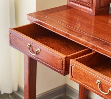 Mẫu bàn phấn gỗ tự nhiên phong cách giả cổ Trung Quốc cao cấp-BTD 005