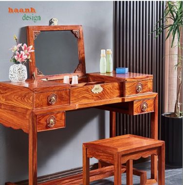 Bàn phấn trang điểm gỗ hương đẹp – Điểm nhấn không gian sống-BTD 004