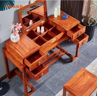 Bàn phấn trang điểm gỗ hương đẹp – Điểm nhấn không gian sống-BTD 004