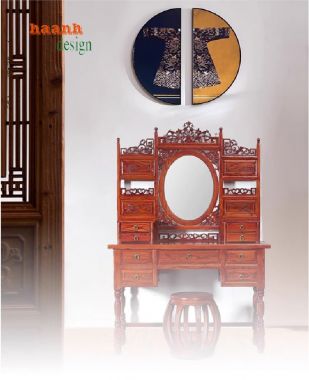 Thích thú với bàn trang điểm gỗ tự nhiên đa dạng kiểu dáng-BTD 003