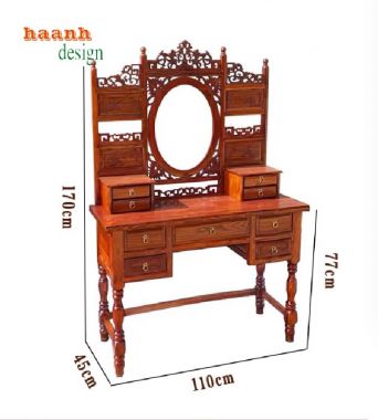 Thích thú với bàn trang điểm gỗ tự nhiên đa dạng kiểu dáng-BTD 003