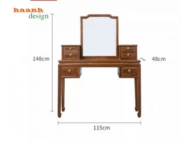 Bàn trang điểm gỗ tự nhiên phong cách Á Đông BTD 001