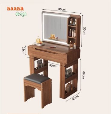 Xu Hướng Bàn Trang Điểm Hiện Đại 2025 – Tối Giản Mà Sang-BTH 005