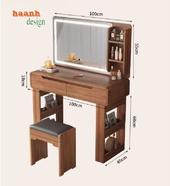 Xu Hướng Bàn Trang Điểm Hiện Đại 2025 – Tối Giản Mà Sang-BTH 005