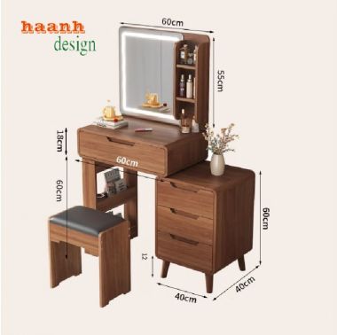 Xu Hướng Bàn Trang Điểm Hiện Đại 2025 – Tối Giản Mà Sang-BTH 005