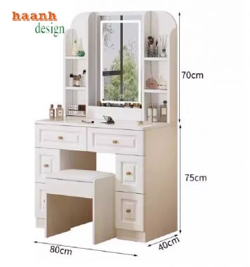 Bàn trang điểm gỗ công nghiệp giá tốt – Sang trọng và bền bỉ-BTH 006