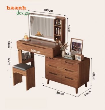 Xu Hướng Bàn Trang Điểm Hiện Đại 2025 – Tối Giản Mà Sang-BTH 005