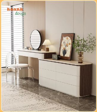 Làm đẹp không gian với bàn trang điểm gỗ công nghiệp-BTH 003