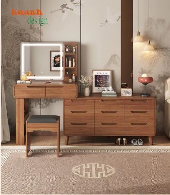 Xu Hướng Bàn Trang Điểm Hiện Đại 2025 – Tối Giản Mà Sang-BTH 005