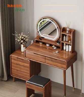 Sáng tạo không gian với bàn trang điểm gỗ hiện đại-BTH 003