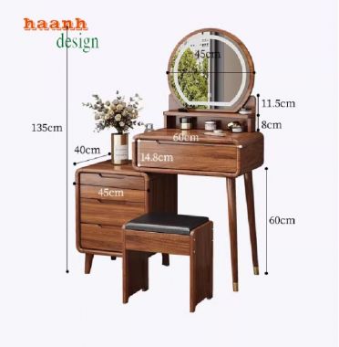 Sáng tạo không gian với bàn trang điểm gỗ hiện đại-BTH 003
