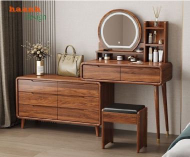 Sáng tạo không gian với bàn trang điểm gỗ hiện đại-BTH 003
