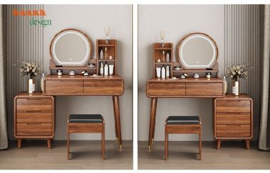 Sáng tạo không gian với bàn trang điểm gỗ hiện đại-BTH 003
