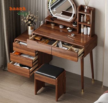 Sáng tạo không gian với bàn trang điểm gỗ hiện đại-BTH 003