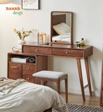 Tuyệt đẹp bàn trang điểm gỗ sồi cho không gian phòng ngủ-BTH 004