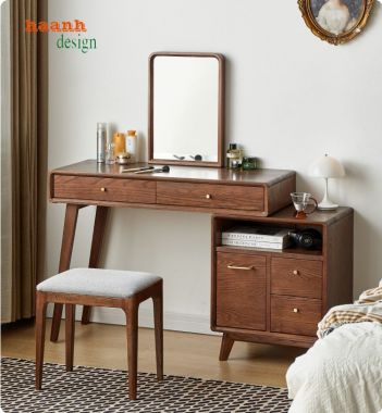 Tuyệt đẹp bàn trang điểm gỗ sồi cho không gian phòng ngủ-BTH 004